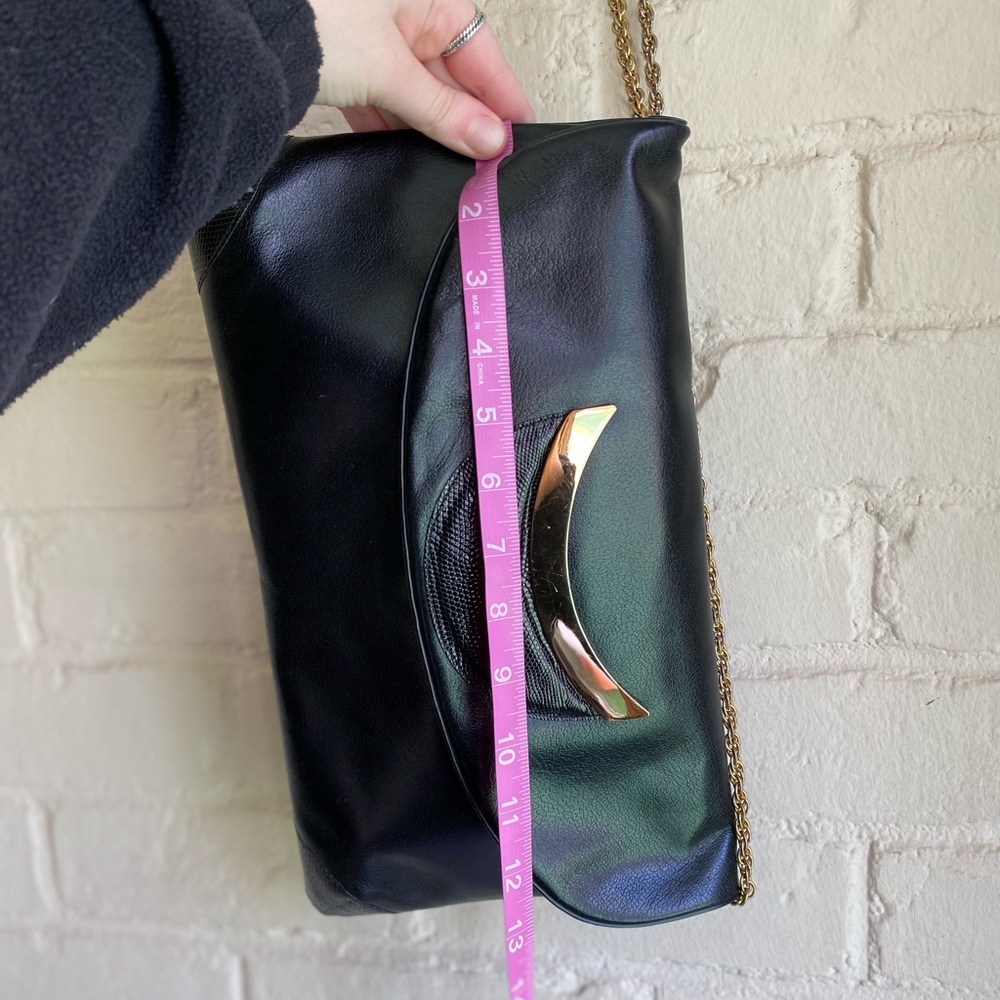 C. Fiori C Fiori black & gold crossbody purse bag vintage - Picture 3 of 13